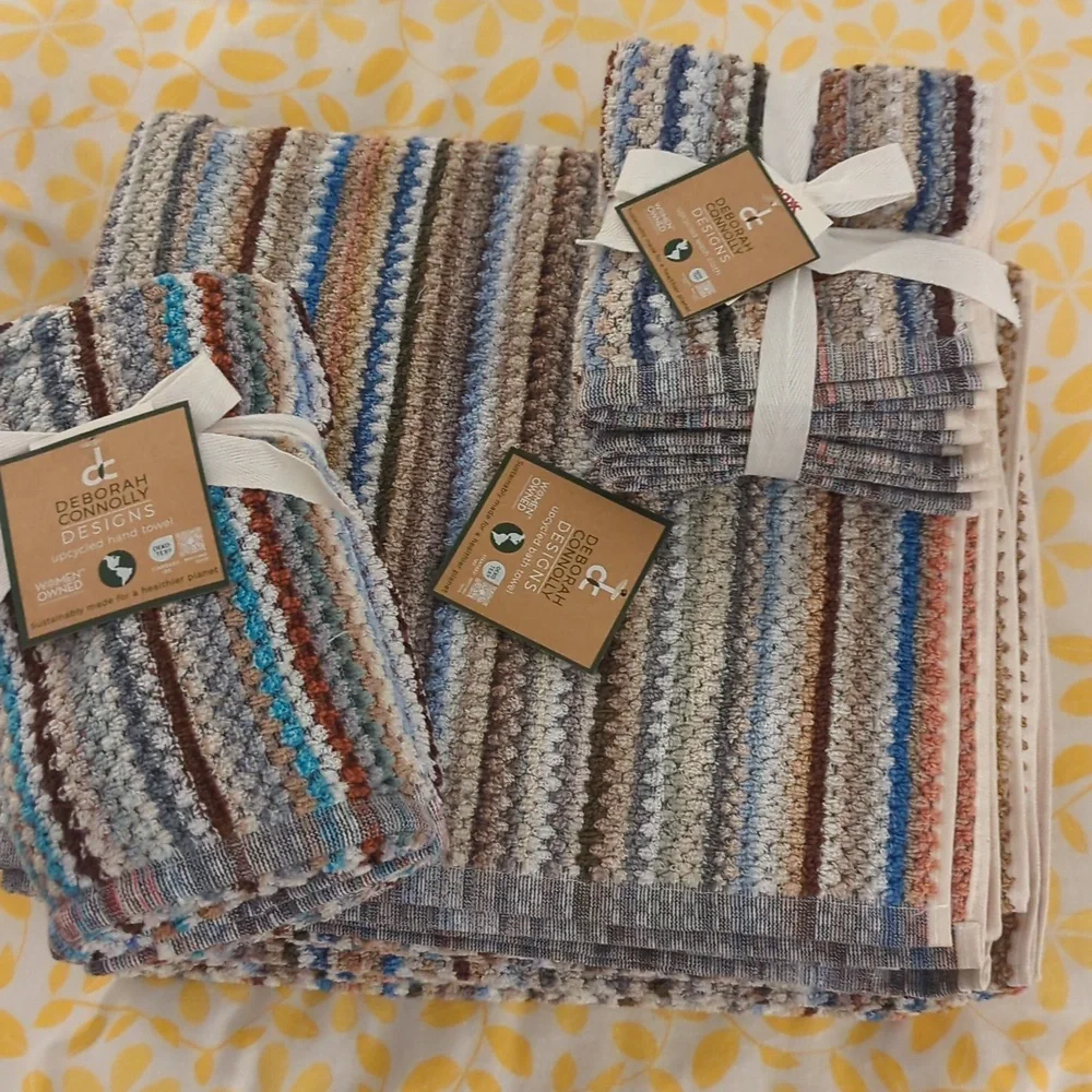 Deborah Connolly Striped Multicolor Towel Set - Picture 2 of 6